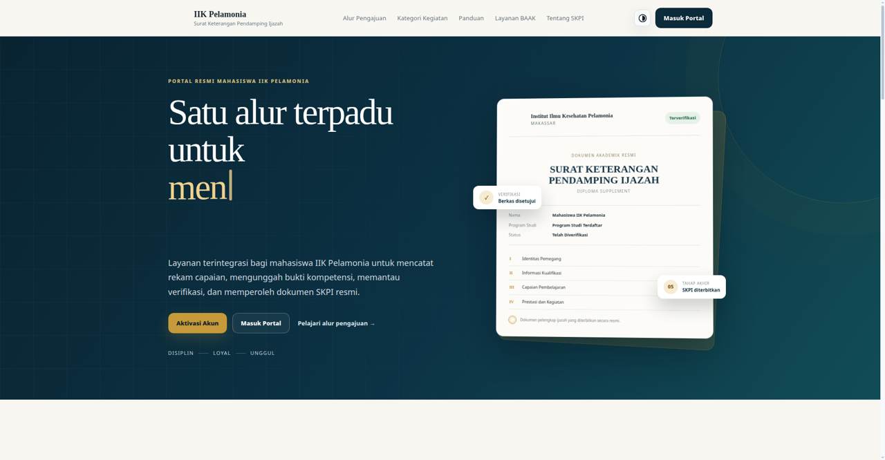 Aplikasi SKPI IIK Pelamonia